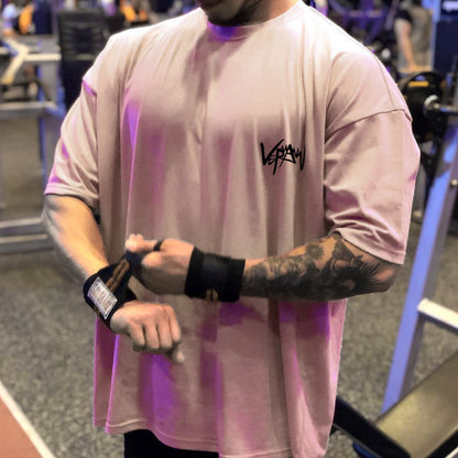 camiseta holgada para correr, parte superior casual transpirable para entrenar