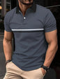 Polo de manga larga con botones, polo deportivo para hombre