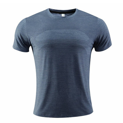 Kurzärmeliges Sport-T-Shirt für Herren, schnell trocknende Kleidung, Sommer-Laufkleidung, Fitnesskleidung