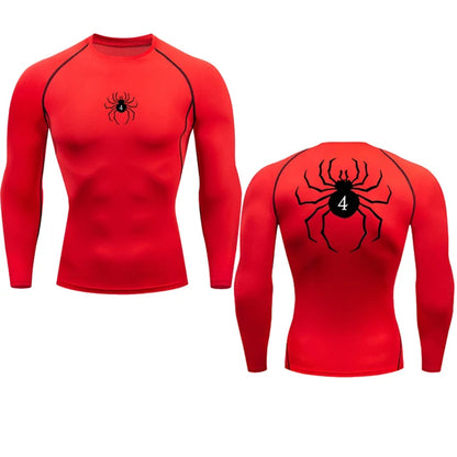 Camiseta de compresión de Anime Hunter X Hunter, secado rápido, para correr, gimnasio, fitness, ajustada, ropa deportiva de verano, transpirable, de manga corta con impresión de Spider