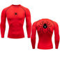 Anime Hunter X Hunter Kompressions-T-Shirt, schnelltrocknend, zum Laufen, Fitnessstudio, Fitness, eng anliegend, Sportbekleidung für den Sommer, atmungsaktiv, kurzärmlig mit Spinnen-Print