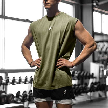 Chaleco Deportivo que Quema Músculos para Hombres, Verano, Casual, para Correr y Entrenamiento, Sudadera Holgada y Oversize de Malla con Cuello Redondo