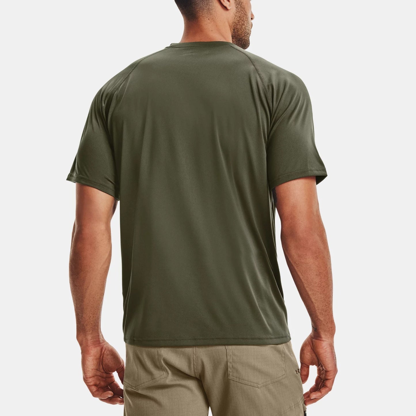 Ropa deportiva de hombre de manga corta, suelta, con cuello redondo, transpirable, elástica, para correr y entrenar, de secado rápido