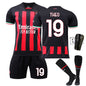 Conjunto de camiseta de fútbol local del Milan, camiseta deportiva