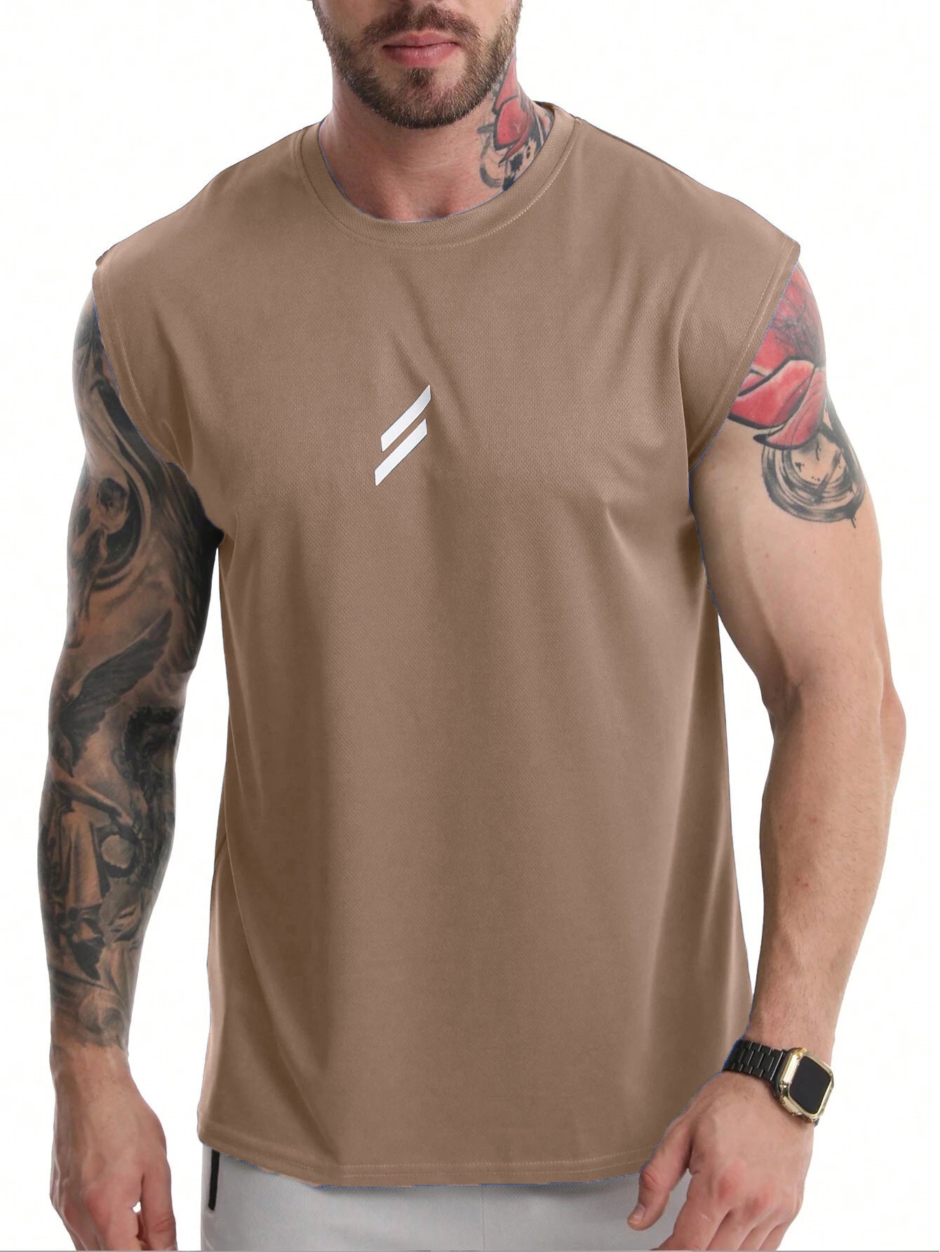 Chaleco Deportivo que Quema Músculos para Hombres, Verano, Casual, para Correr y Entrenamiento, Sudadera Holgada y Oversize de Malla con Cuello Redondo