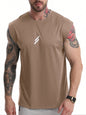 Chaleco Deportivo que Quema Músculos para Hombres, Verano, Casual, para Correr y Entrenamiento, Sudadera Holgada y Oversize de Malla con Cuello Redondo