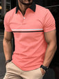 Polo de manga larga con botones, polo deportivo para hombre
