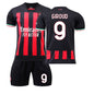 Conjunto de camiseta de fútbol local del Milan, camiseta deportiva