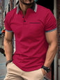 Polo deportivo para hombre con bolsillo abotonado