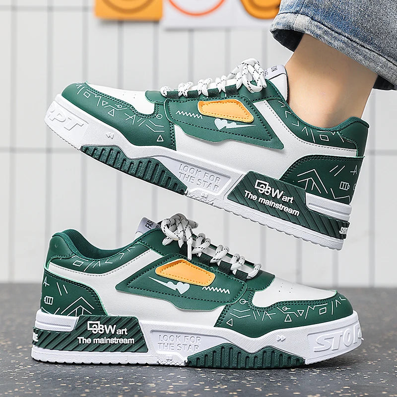 Atmungsaktive Herrenschuhe mit dicker Sohle