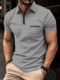Polo de hombre con cuello y bolsillo tipo gofre