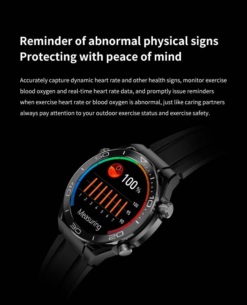 Smartwatch GS Ultimate mit Full-Touchscreen, Sport, Laufen, Armband mit Bluetooth-Anrufen