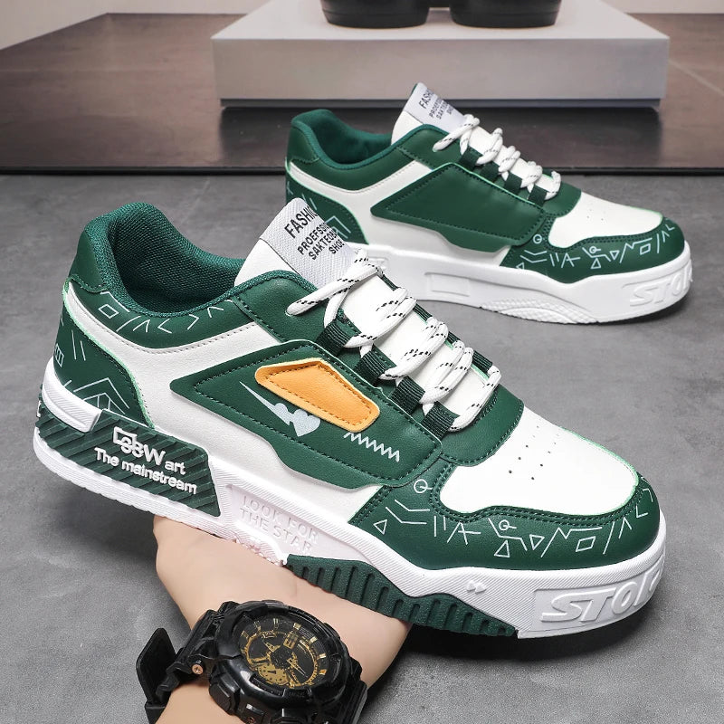 Atmungsaktive Herrenschuhe mit dicker Sohle
