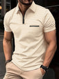 Polo de hombre con cuello y bolsillo tipo gofre