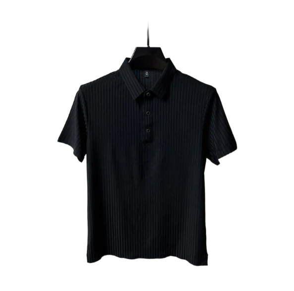 Polo de cuello a rayas para hombre, polo deportivo.