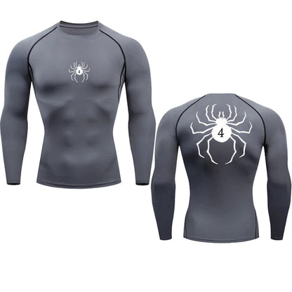 Camiseta de compresión de Anime Hunter X Hunter, secado rápido, para correr, gimnasio, fitness, ajustada, ropa deportiva de verano, transpirable, de manga corta con impresión de Spider