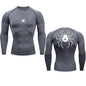 Anime Hunter X Hunter Kompressions-T-Shirt, schnelltrocknend, zum Laufen, Fitnessstudio, Fitness, eng anliegend, Sportbekleidung für den Sommer, atmungsaktiv, kurzärmlig mit Spinnen-Print