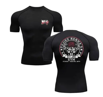 Baki Anime Print Kompressions-T-Shirts für Herren,