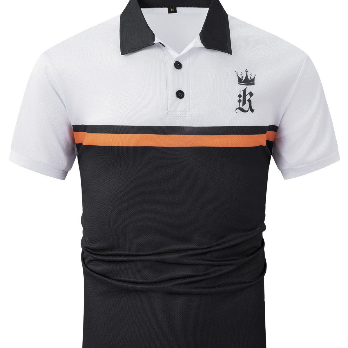 Polo deportivo con botones estampados