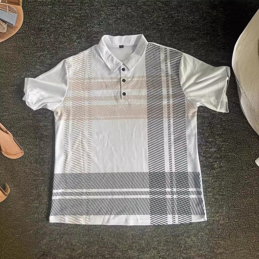 Polo deportivo de hombre con estampado de rayas