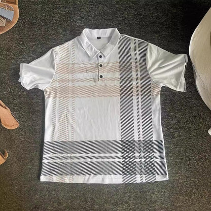 Polo deportivo de hombre con estampado de rayas