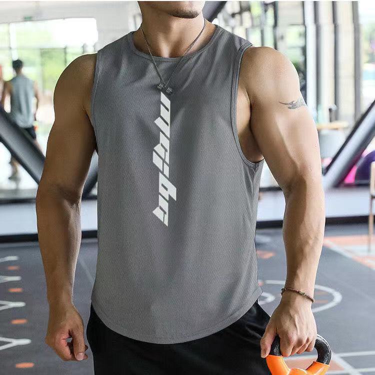Modisches, ärmelloses, schnell trocknendes Sport-Trainings-T-Shirt