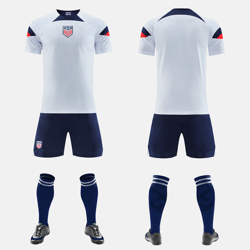 Conjunto de camisetas de fútbol para la Copa Mundial de Qatar, equipación nacional de Inglaterra, EE. UU. y España (local y visitante)