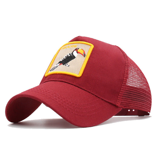 gorra animales bordados