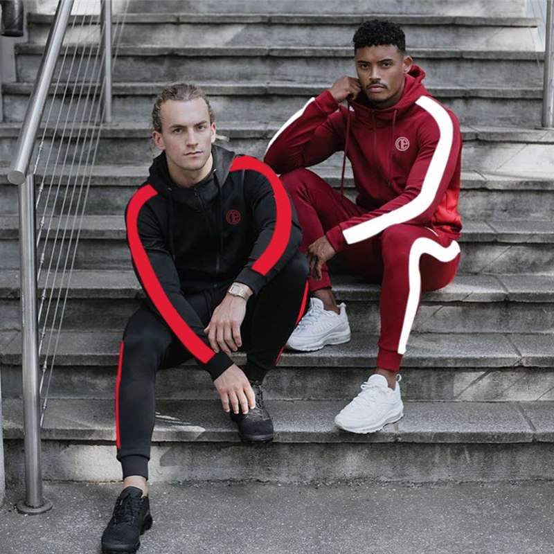 Sportlicher Herren-Trainingsanzug Set für Laufen und Fitnessstudio