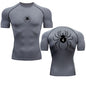 Camiseta de compresión de Anime Hunter X Hunter, secado rápido, para correr, gimnasio, fitness, ajustada, ropa deportiva de verano, transpirable, de manga corta con impresión de Spider