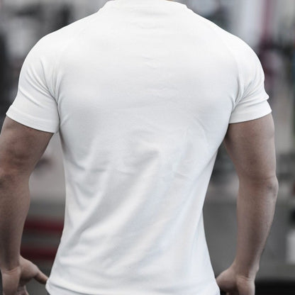 Unifarbenes, glattes, doppelseitiges Fleece-T-Shirt für Training, Laufen und Sport, neue Herbst-Winter-Kollektion für Herren