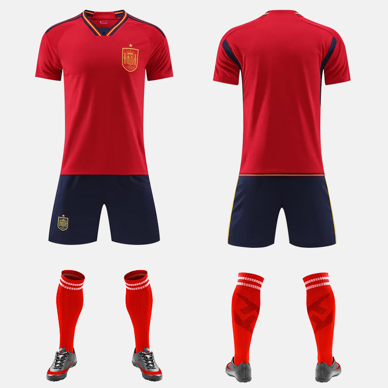 Conjunto de camisetas de fútbol para la Copa Mundial de Qatar, equipación nacional de Inglaterra, EE. UU. y España (local y visitante)