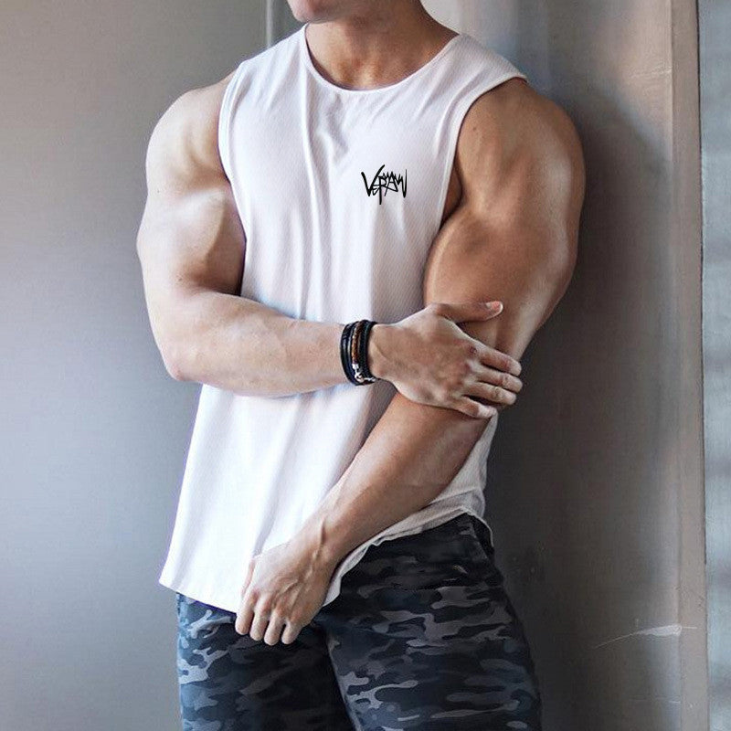 Herren-Tanktop, Sommer, Sport, figurbetont, atmungsaktiv, zum Laufen und Trainieren