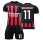 Conjunto de camiseta de fútbol local del Milan, camiseta deportiva