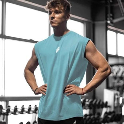 Chaleco Deportivo que Quema Músculos para Hombres, Verano, Casual, para Correr y Entrenamiento, Sudadera Holgada y Oversize de Malla con Cuello Redondo