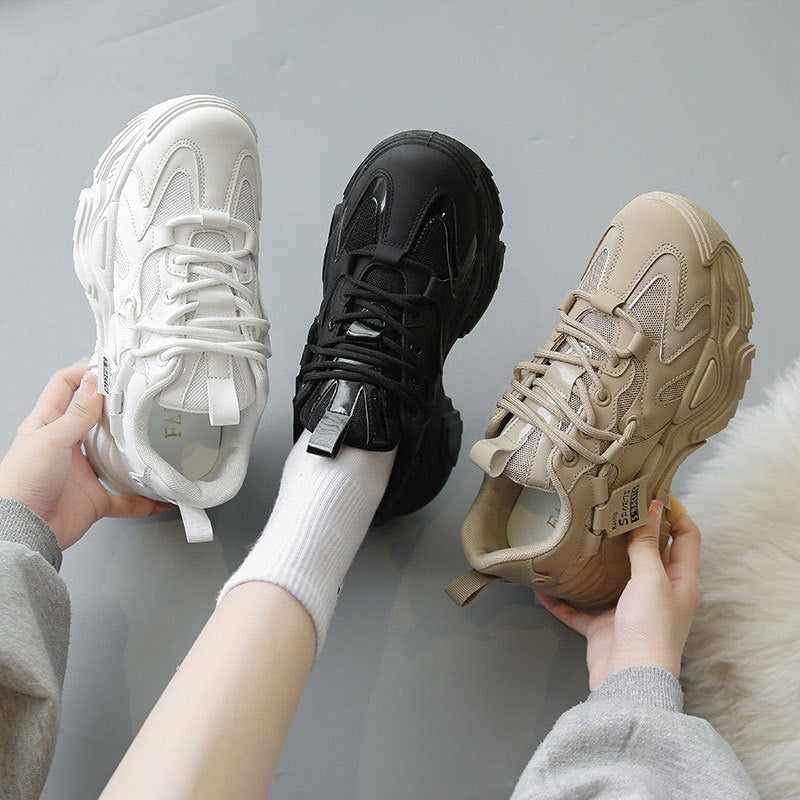 Moda Nueva Versión Coreana Zapatillas con Suela Gruesa para Chicas