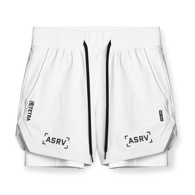 Moderne amerikanische Basketballhose für Herren, blendfrei, doppellagig und schnell trocknend, Capris für Lauftraining und Outdoor-Workout