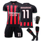 Conjunto de camiseta de fútbol local del Milan, camiseta deportiva