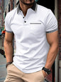 Polo deportivo para hombre con bolsillo abotonado