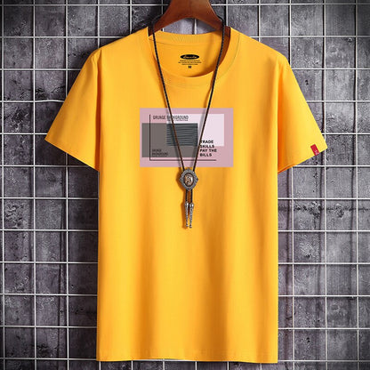 Camiseta negra de cuello redondo para hombre