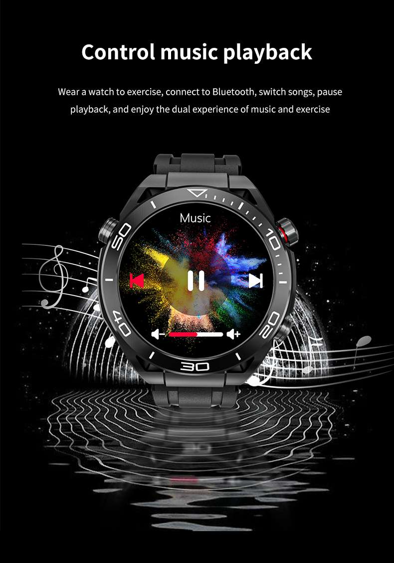 Smartwatch GS Ultimate mit Full-Touchscreen, Sport, Laufen, Armband mit Bluetooth-Anrufen