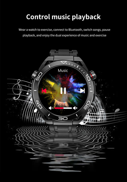 Smartwatch GS Ultimate mit Full-Touchscreen, Sport, Laufen, Armband mit Bluetooth-Anrufen